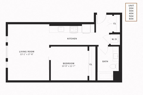 Coen Urban 1 Bedroom 691 SF